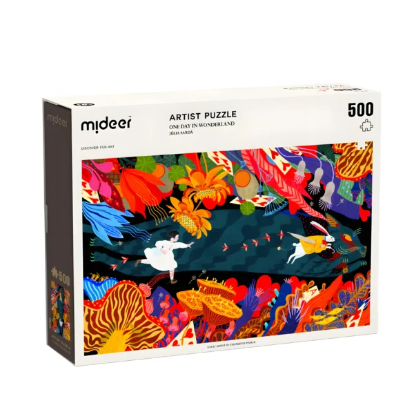 Künstlerpuzzle Geschenk box:  Alice im Wunderland 500 Teile