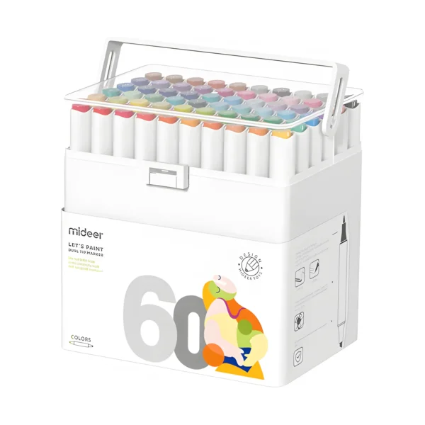 Lasst uns malen! Wasserbasierte Dual-Tip-Marker 60 Farben